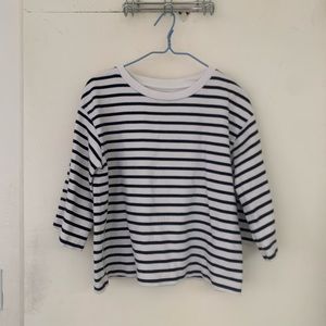 3/4 quarter sleeve striped top